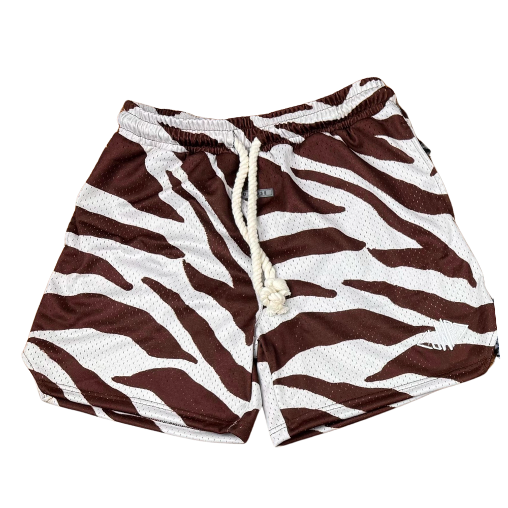Brown Zebra Shorts