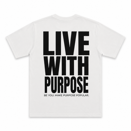Purpose Varsity Tee - White/Black