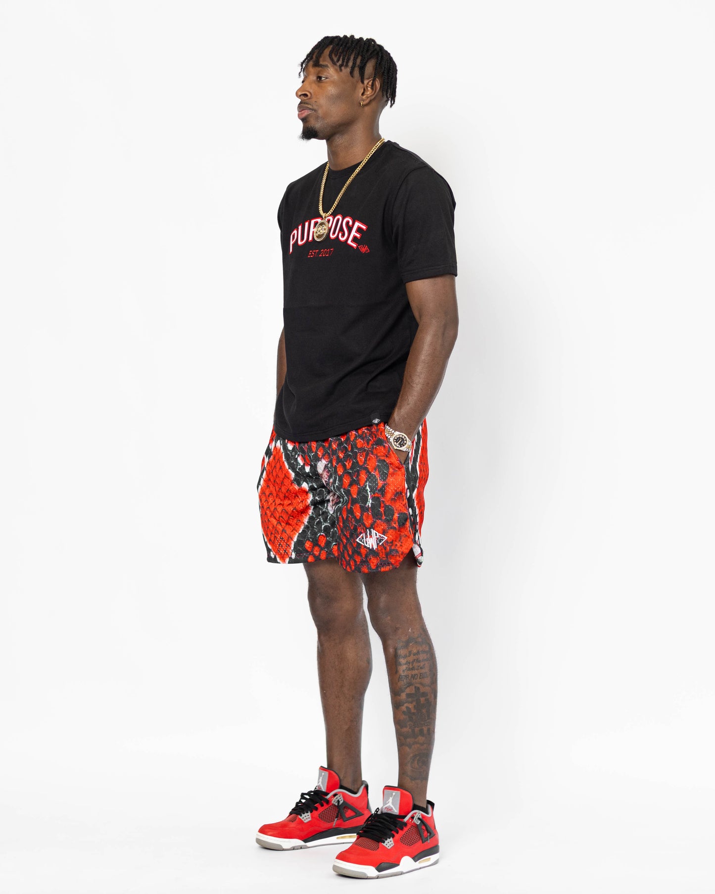 Red Snake Shorts