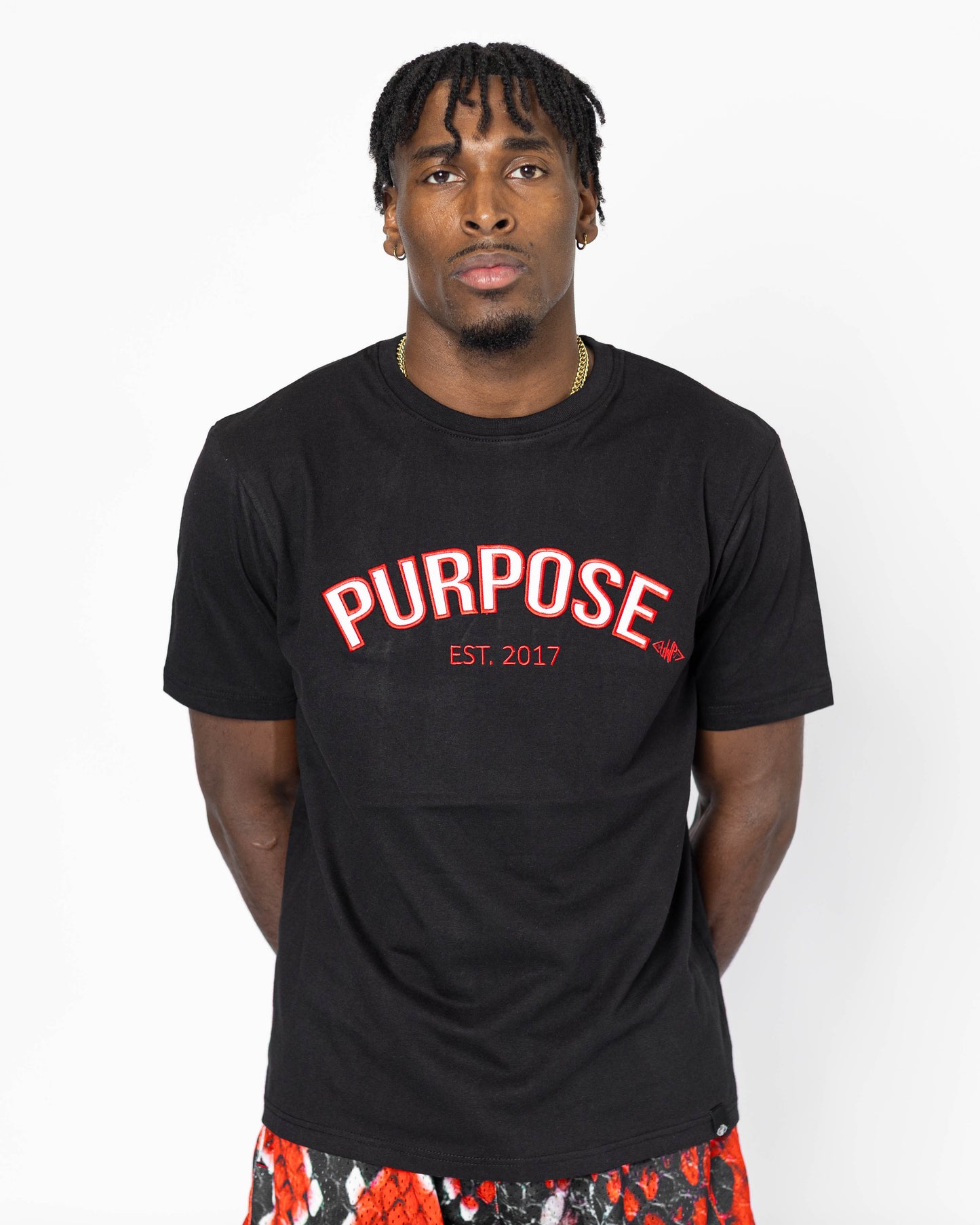 Black/Red Purpose Tee