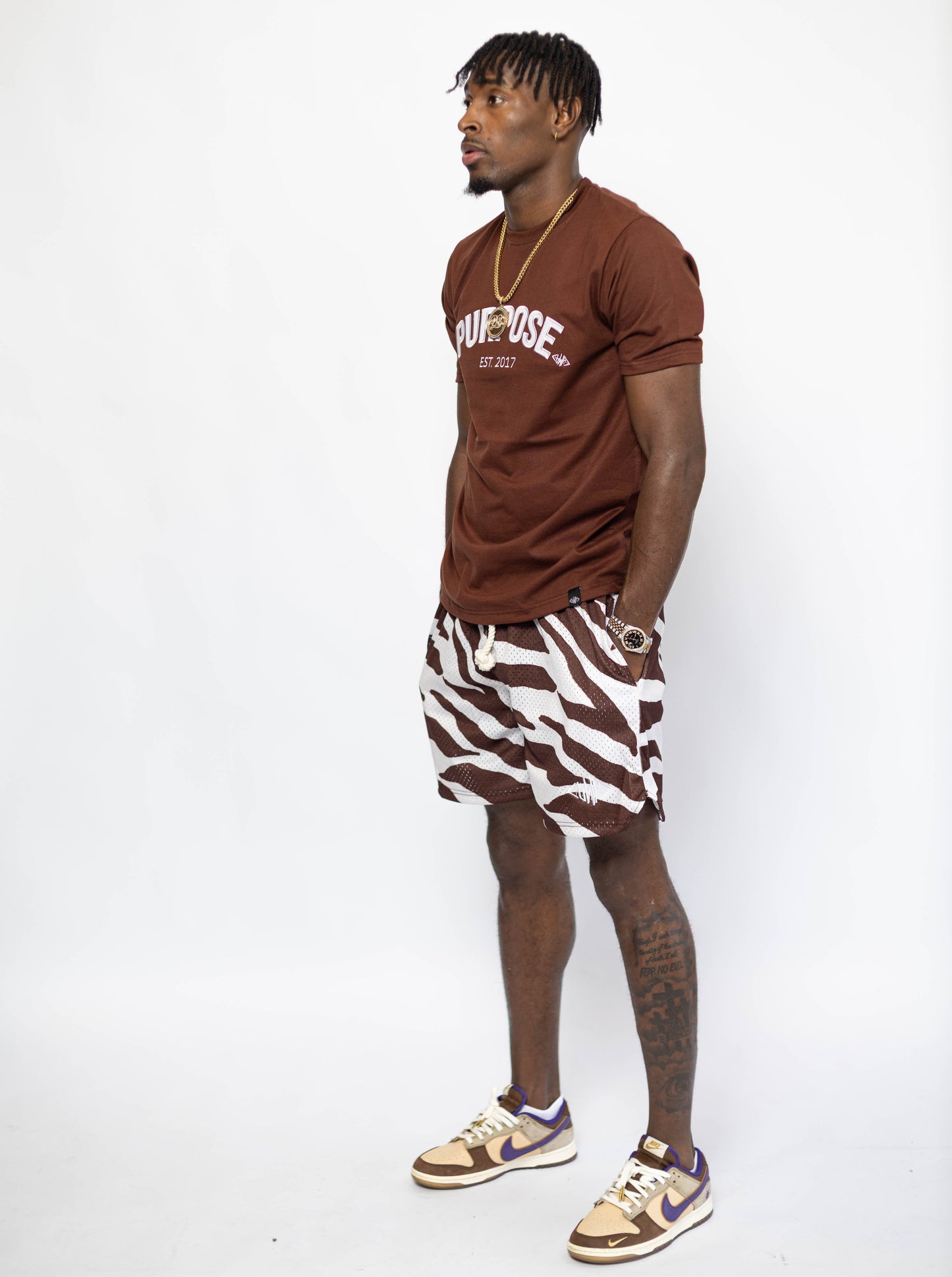 Brown Zebra Shorts