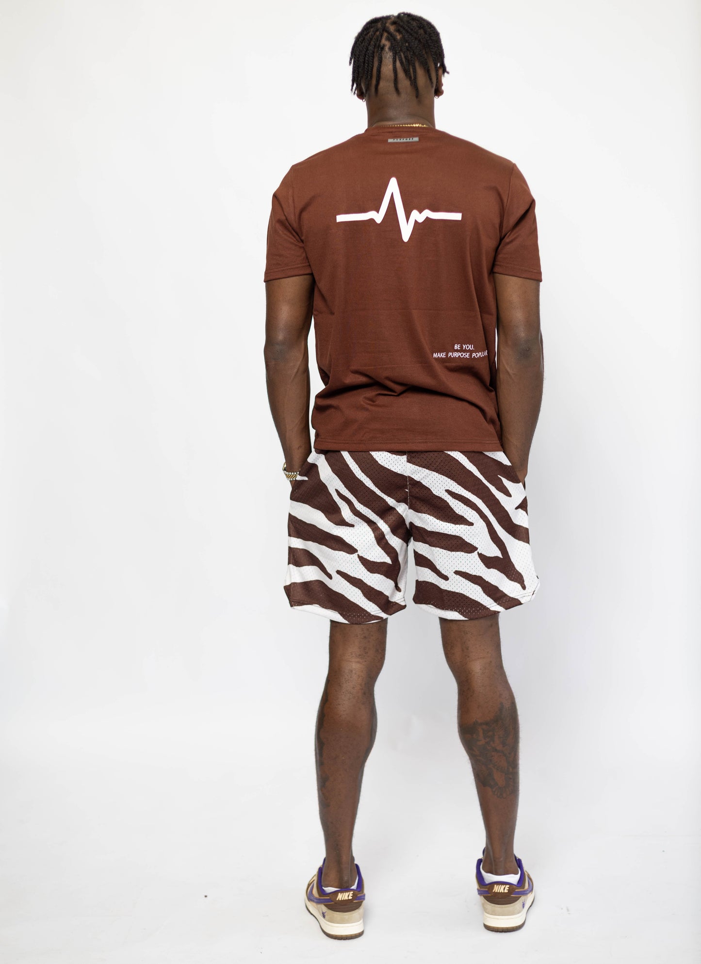 Brown Zebra Shorts