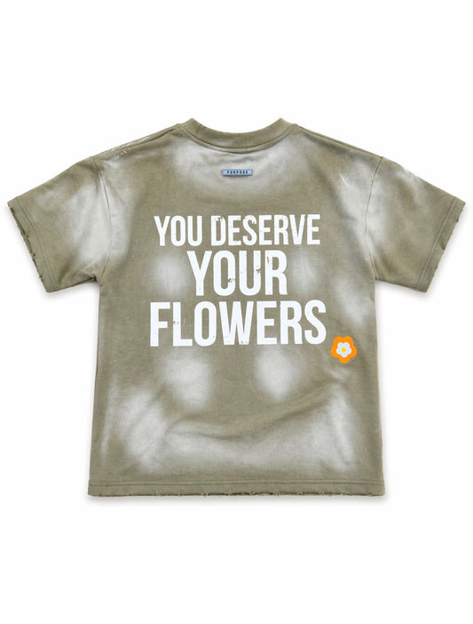 Purpose “MJ” Flower Tee - Olive Green