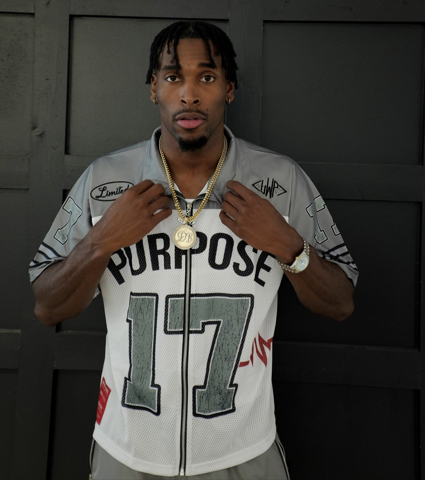 Grey Purpose Jersey Zip Up