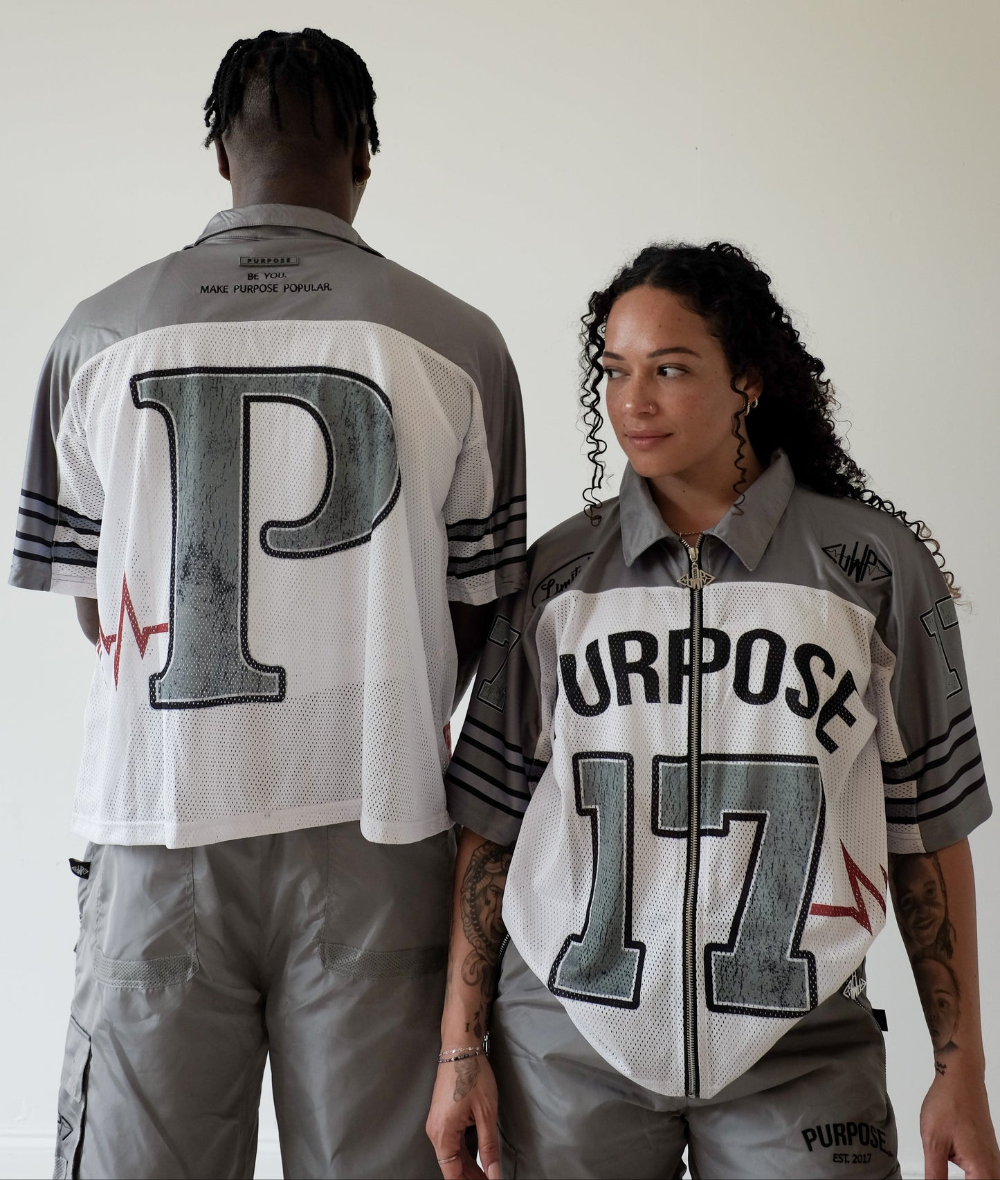 Grey Purpose Jersey Zip Up