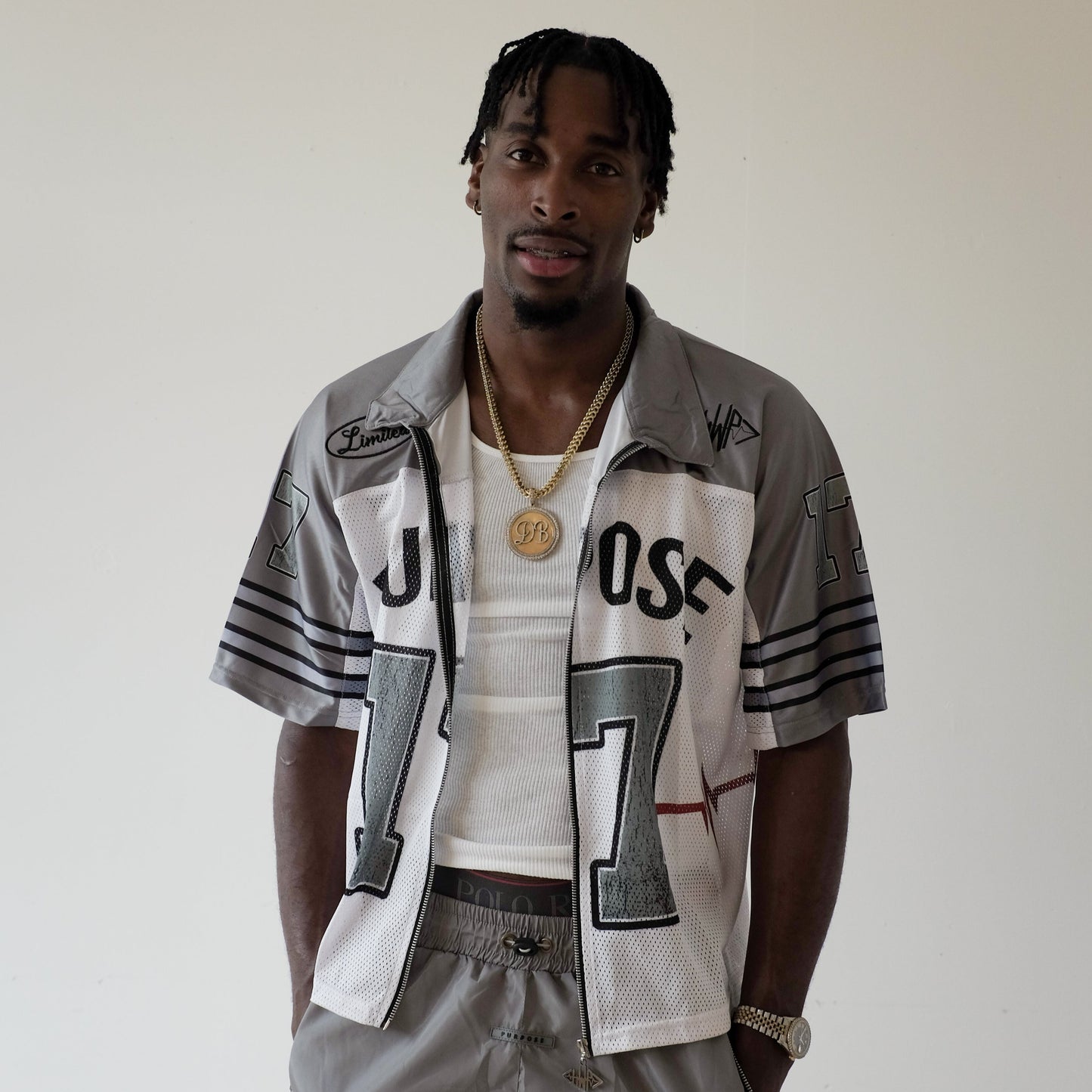 Grey Purpose Jersey Zip Up