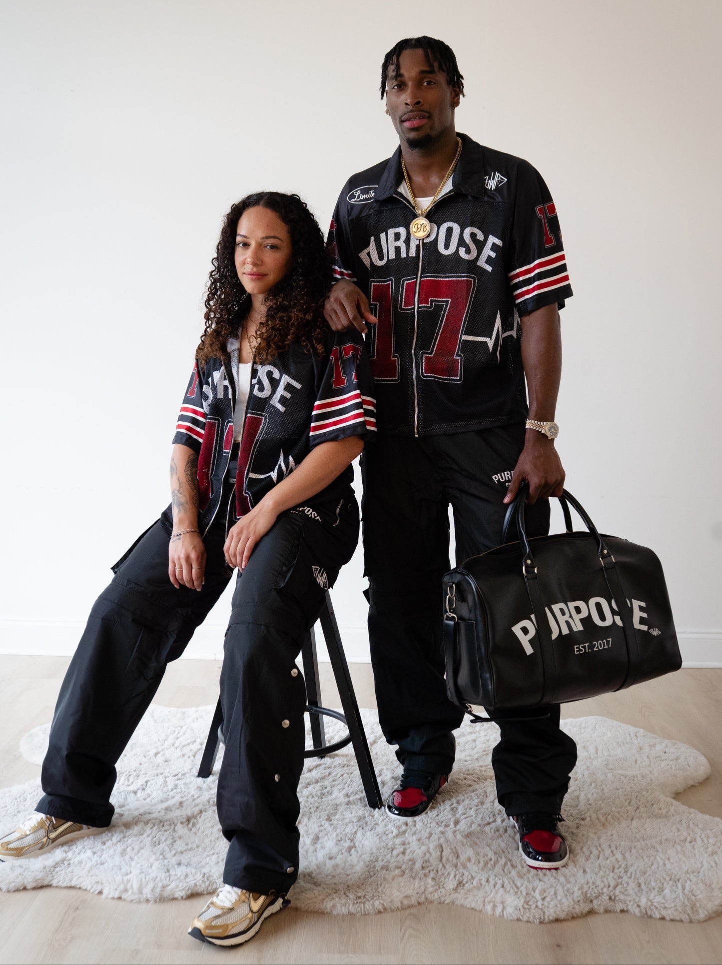 Black Purpose Jersey Zip Up