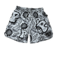 Grey Paisley Shorts