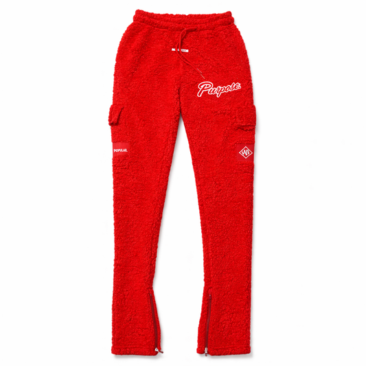 Red Purpose Fur Pants