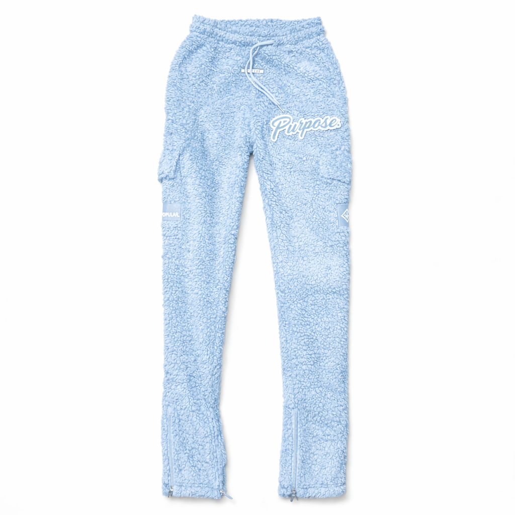 Baby Blue Purpose Fur Pants