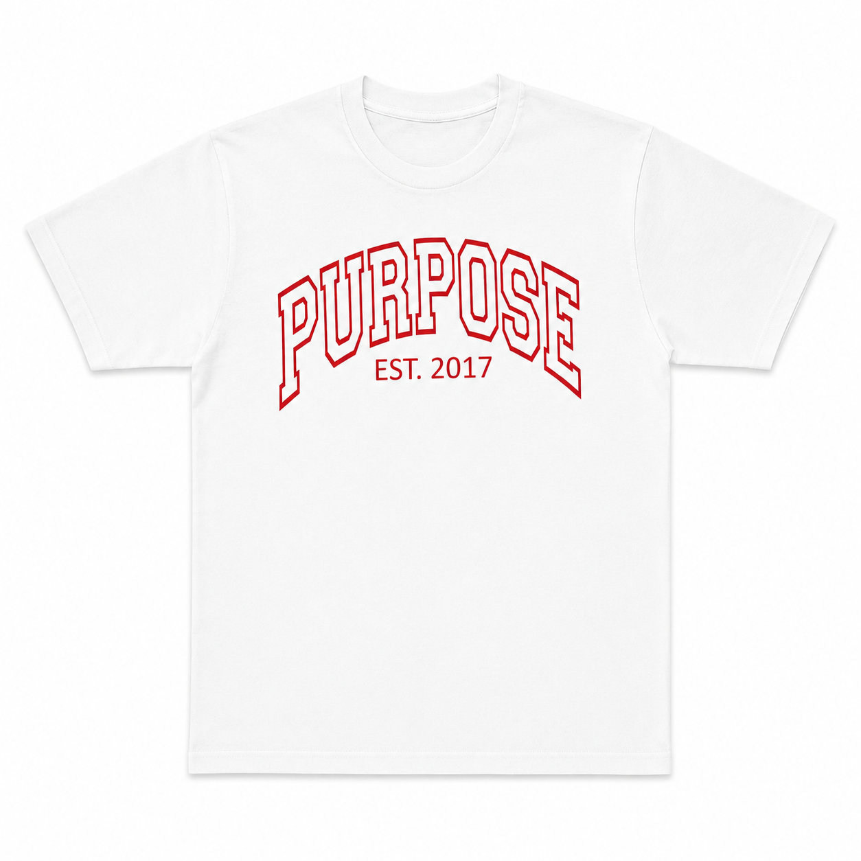 Purpose Varsity Tee - White/Red