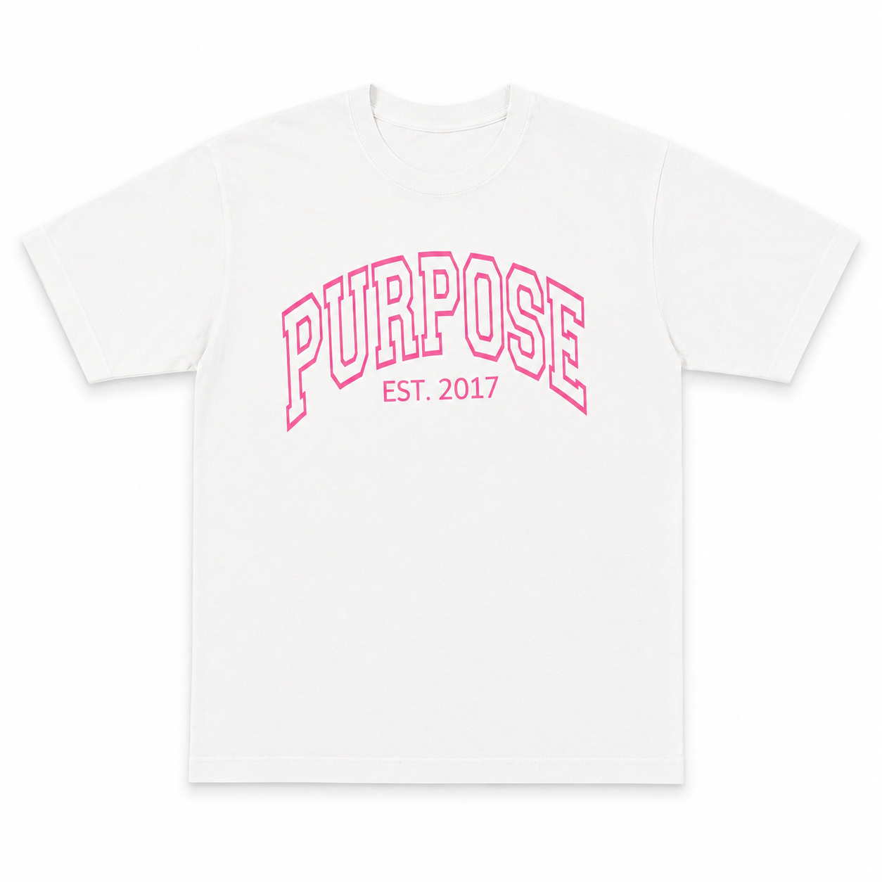 Purpose Varsity Tee - White/Pink