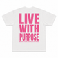 Purpose Varsity Tee - White/Pink