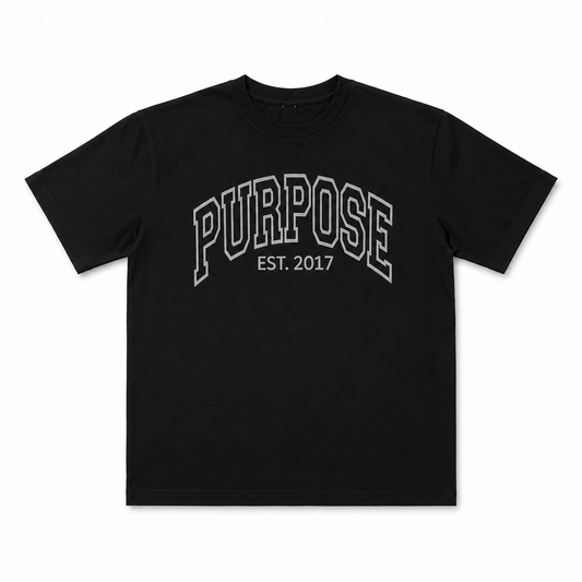 Purpose Varsity Tee - Black/Grey