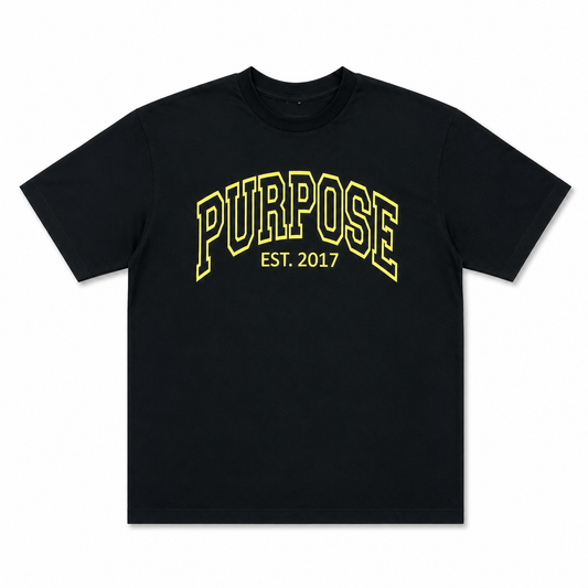 Purpose Varsity Tee - Black/Yellow