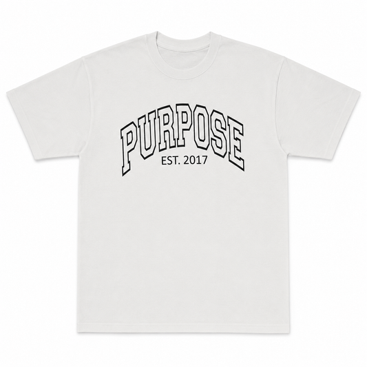 Purpose Varsity Tee - White/Black