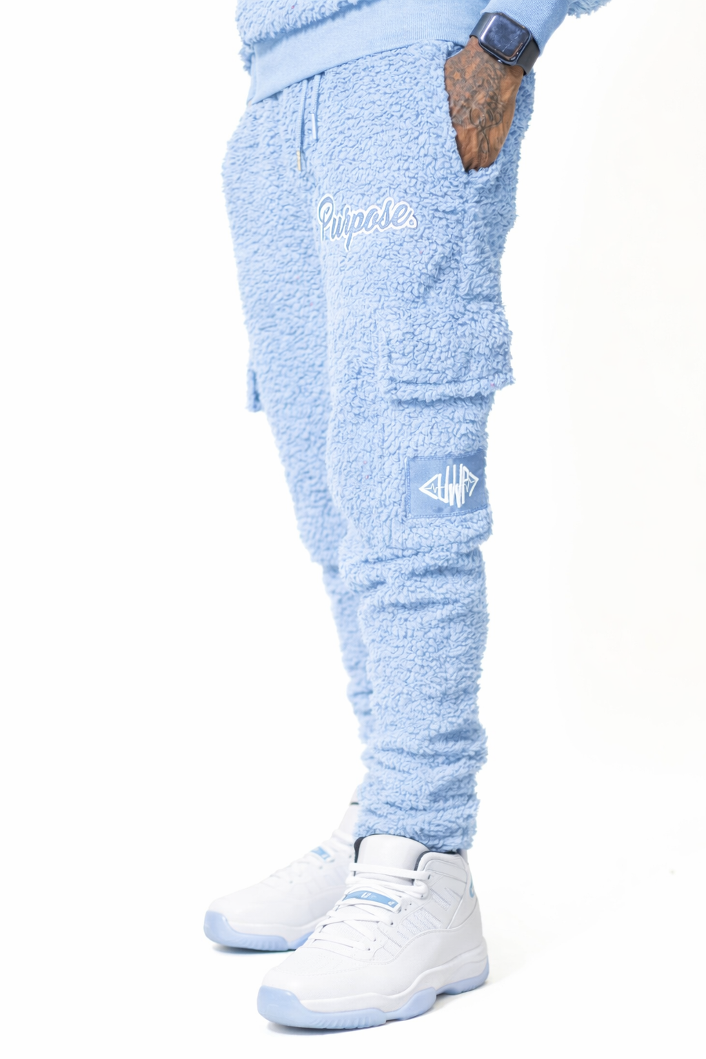 Baby Blue Purpose Fur Pants