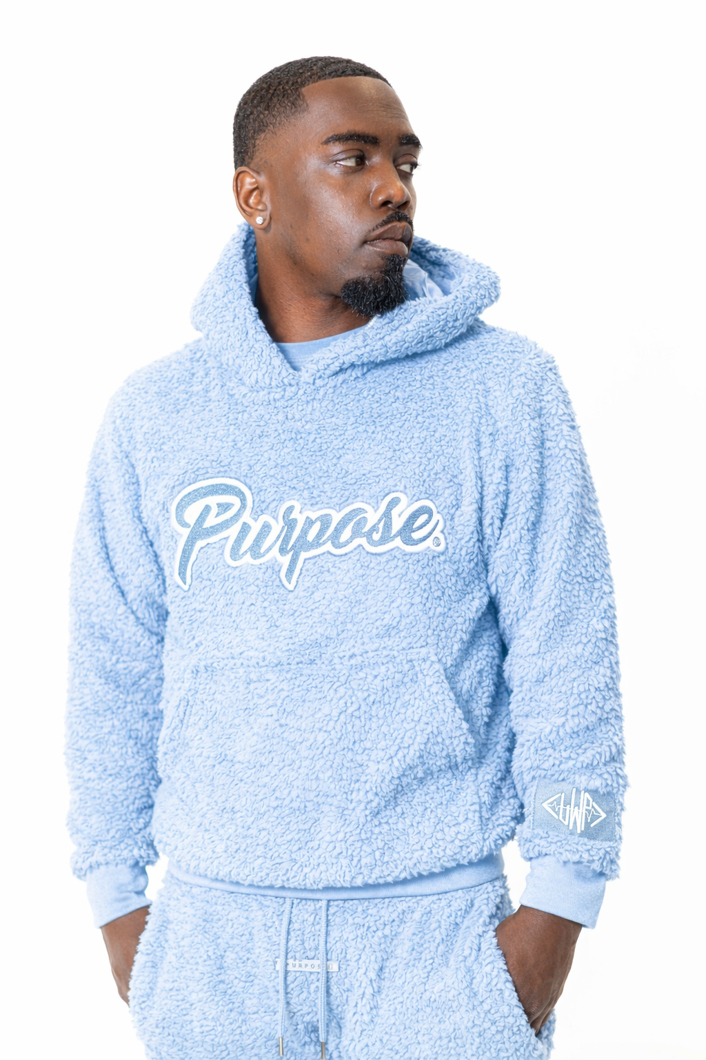 Baby Blue Purpose Fur Hoodie