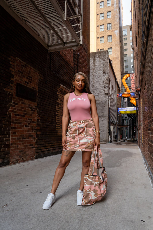 Pink Camo Skirt/Tote