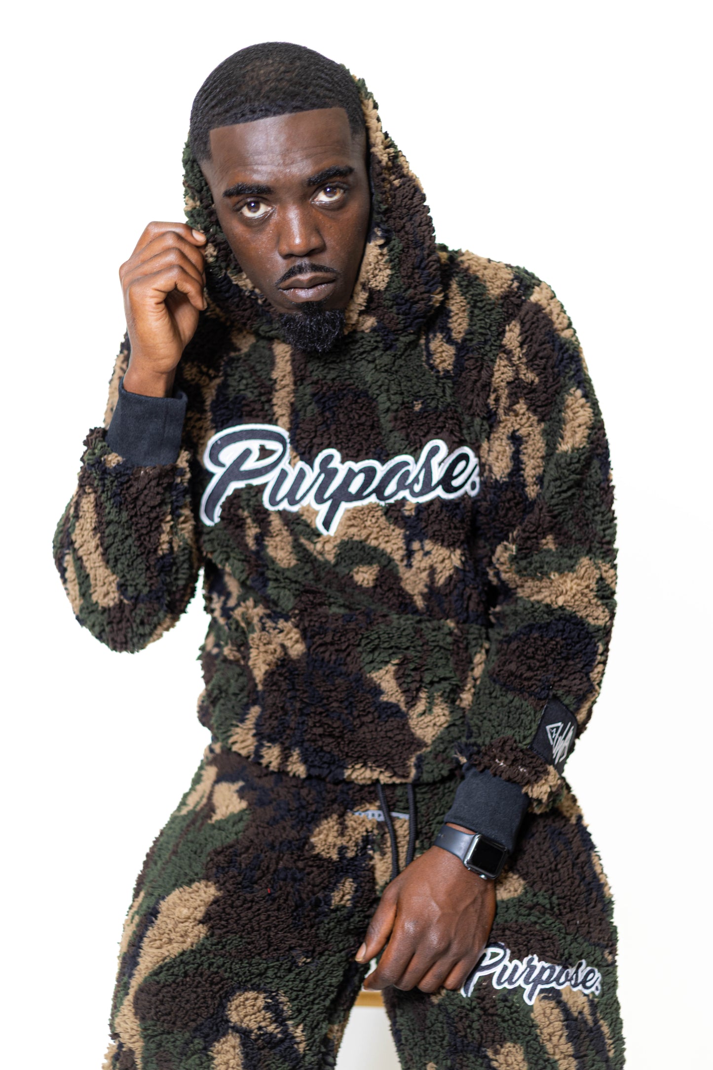 Camo Purpose Fur Hoodie