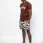 Brown Zebra Shorts