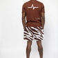 Brown Zebra Shorts