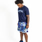 Blue "P" Flower Shorts