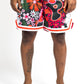 Red/Orange "P" Flower Shorts