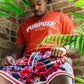 Red/Orange "P" Flower Shorts