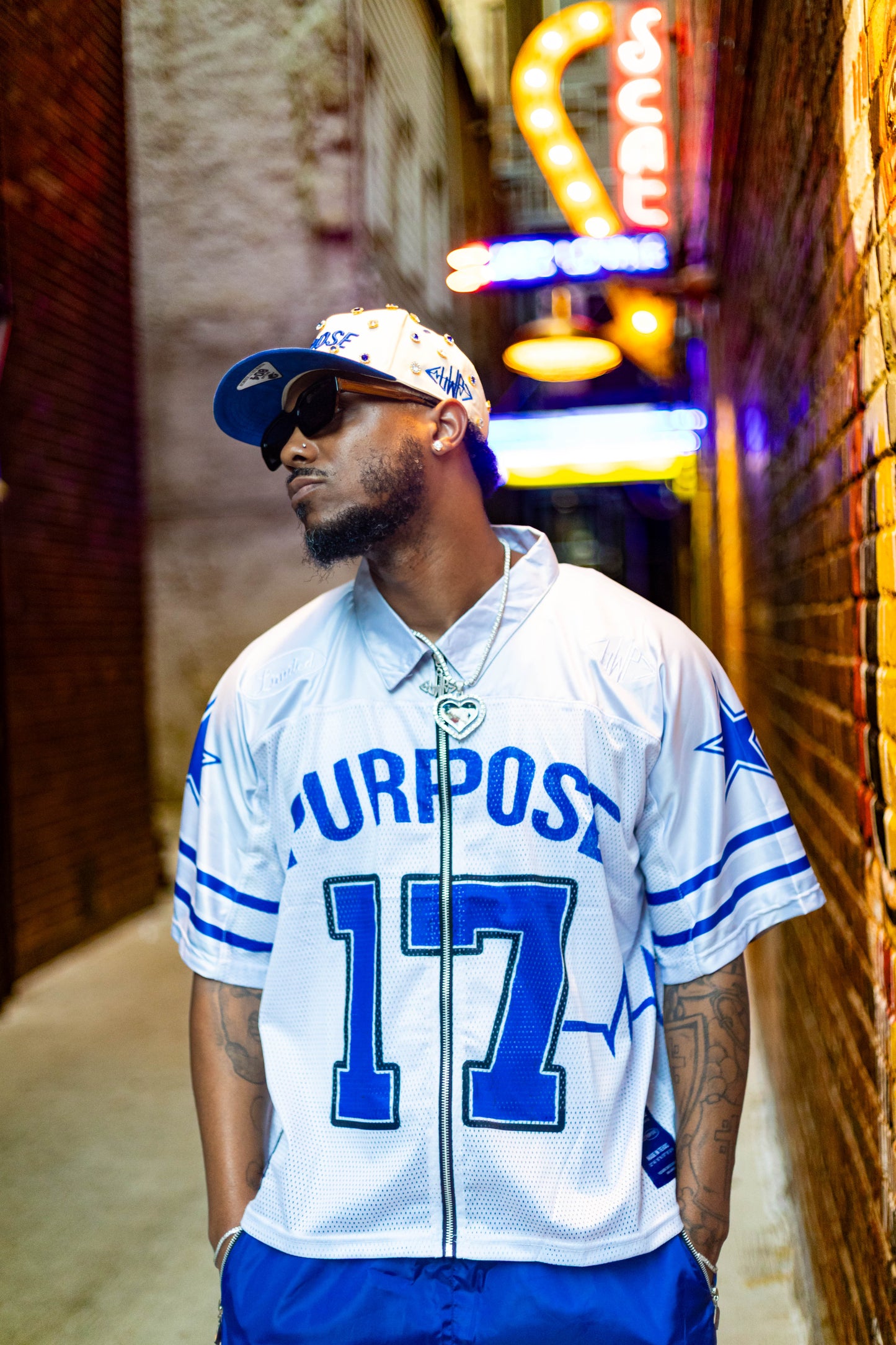 Cowboy White Jersey Zip Up