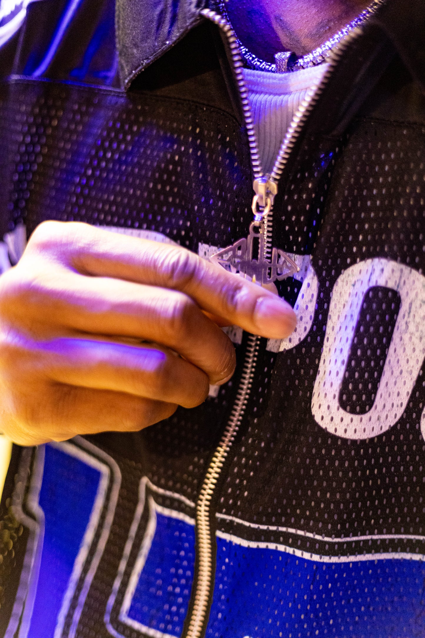 Cowboy Black Jersey Zip Up