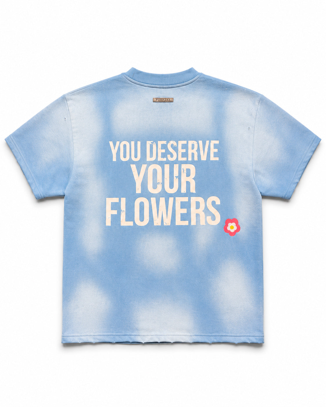 Purpose “Nip” Flower Tee - Baby Blue