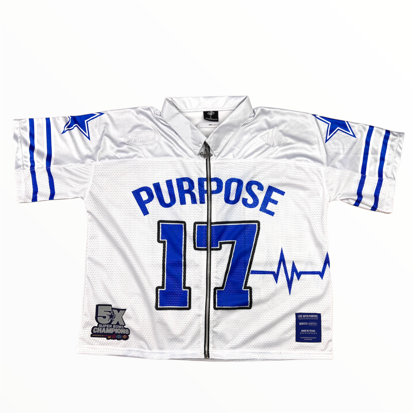 Cowboy White Jersey Zip Up