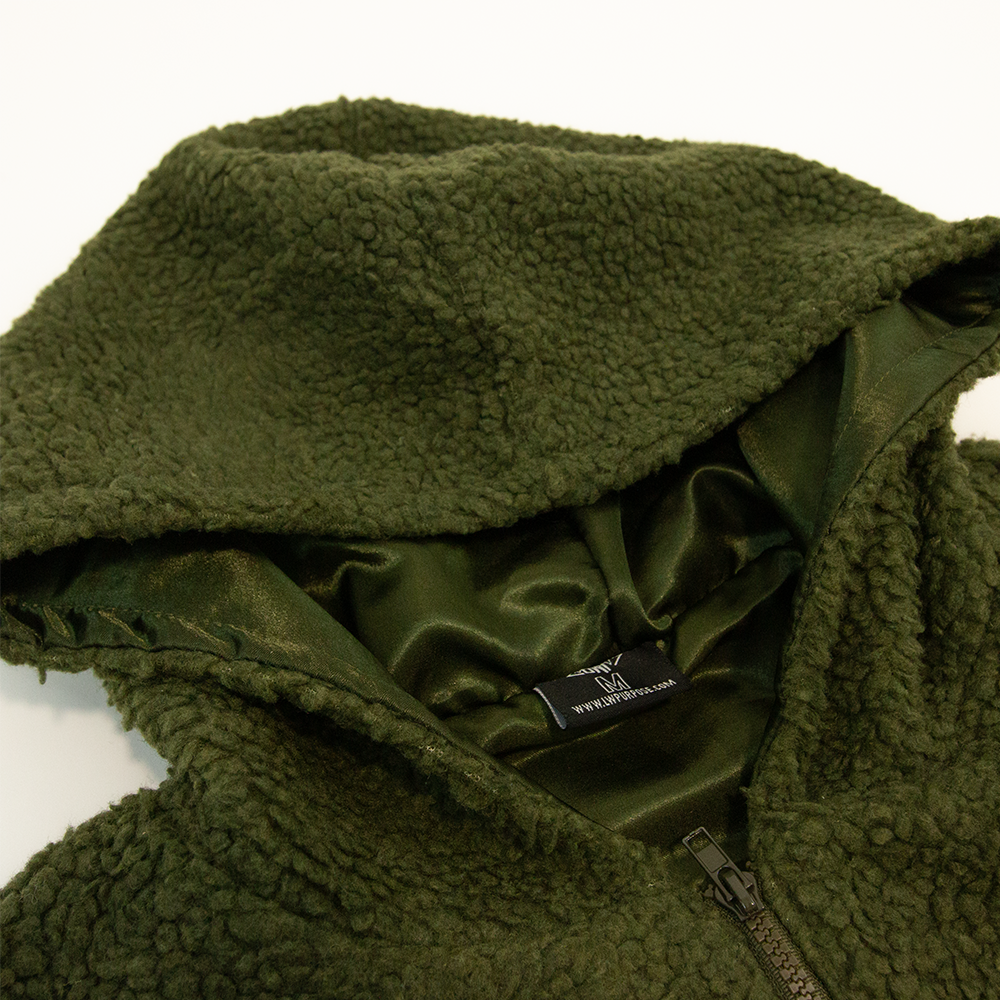 Comfy Olive Zip Up