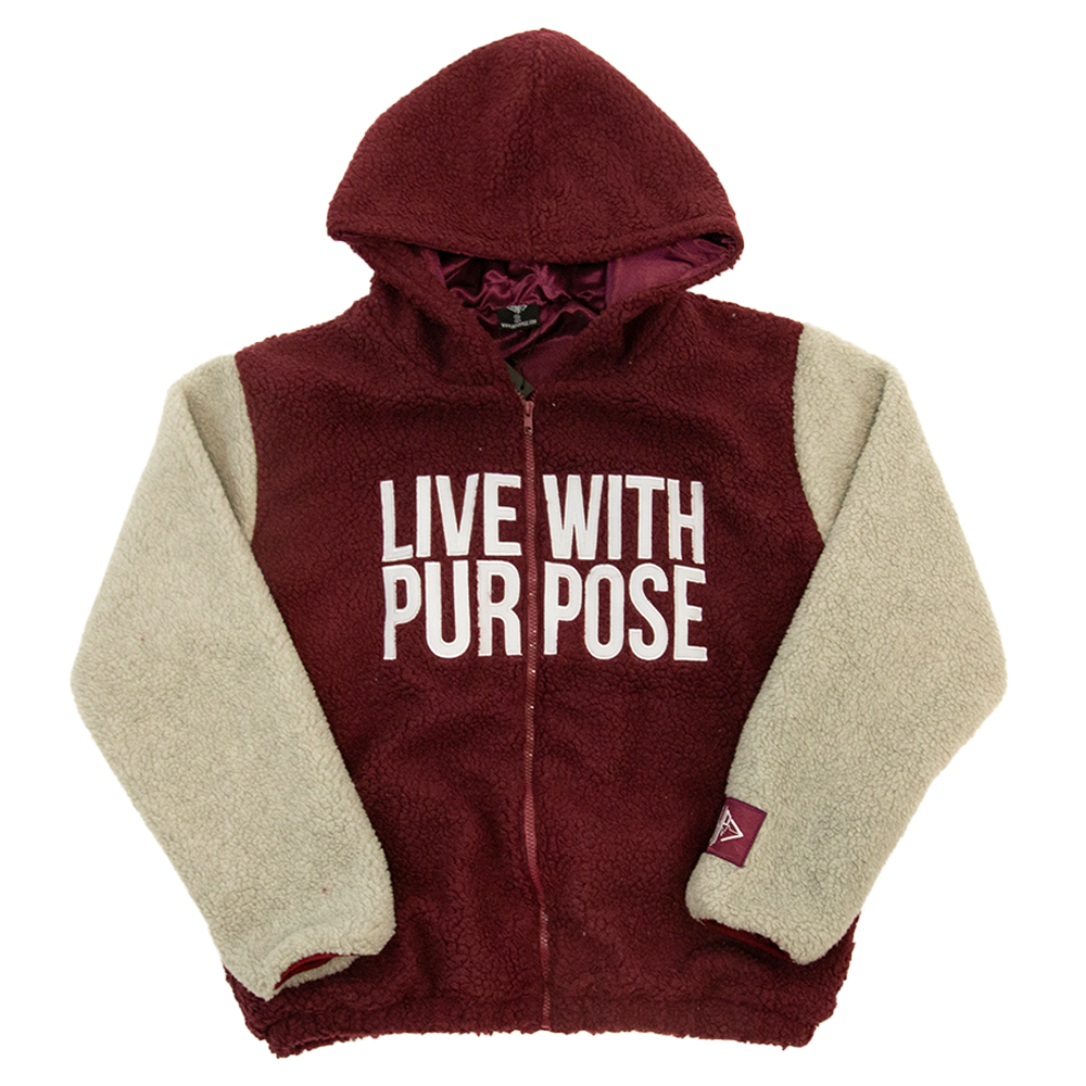 Comfy Burgundy Zip Up