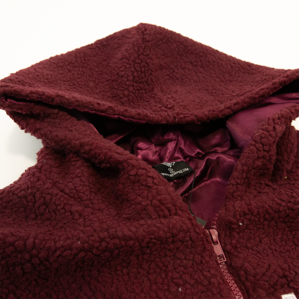 Comfy Burgundy Zip Up